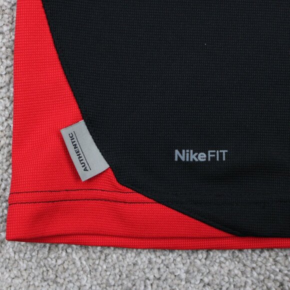 Nike Ohio State Buckeyes Polo Shirt Adult XL Black/Red Fit Dry Pullover S/S Golf - Picture 7 of 12